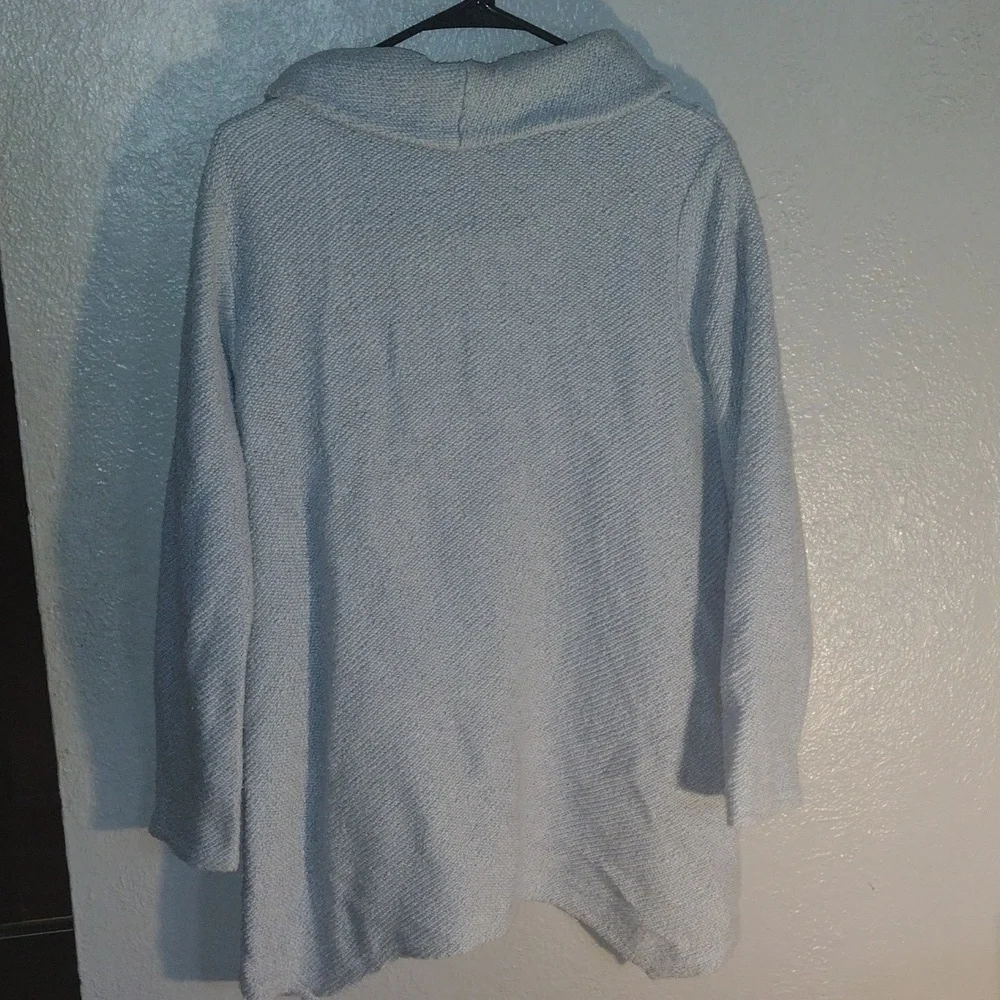 Light Blue Soft Surroundings Oversized Sweater with Button Detail M